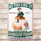 Joseph Rank The World's Choicest Flour SS Porcelain Sign w/ Graphics