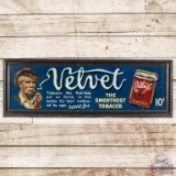 Velvet The Smoothest Tobacco 10 Cents SST Sign