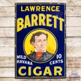 Lawrence Barrett Mild Havana 10 Cent Cigars SS Porcelain Sign