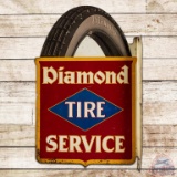 Diamond Tire Service DST Die Cut Flange Sign
