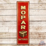 Mopar Batteries Vertical Embossed SST Sign
