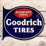 Goodrich Tires Silvertown Cords DS Porcelain Flange Sign