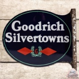 Goodrich Silvertowns Tires DS Porcelain Flange Sign