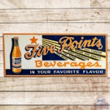 Scarce Five Points Beverages Embossed SST Sign NuGrape Atlanta Georgia w/ Bottle