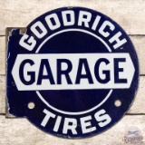 Goodrich Garage Tires DS Porcelain Flange Sign