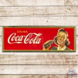 1941 Drink Coca-Cola SST Sign w/ Lady & Bottle