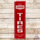 Auburn Tires Vertical Embossed SST Sign w/ Logo