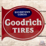 Goodrich Tires Silvertown Cords DS Porcelain Flange Sign