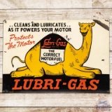 Lubri-Gas The Correct Motor Fuel SST Sign w/ Camel