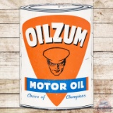 1969 Oilzum Motor Oil Choice of Champions SST Oil Can Shaped Sign