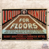 Liquid Granite For Floors Embossed SST Sign Detroit Michigan