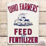 Ohio Farmers Feed and Fertilizer Embossed SST Sign