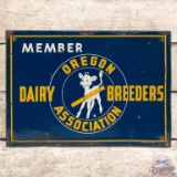 Oregon Dairy Breeders Association Embossed SST Sign w/ Cow