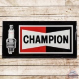 Champion Spark Plugs Embossed SST Sign w/ Plug Graphic