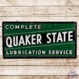 Quaker State Complete Lubrication Service Embossed SST Sign
