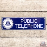 C&P Bell Telephone Co of West Virginia SS Porcelain Sign w/ Logo
