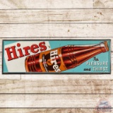 Hires Root Beer Horizontal Embossed SST Sign w/ Bottle