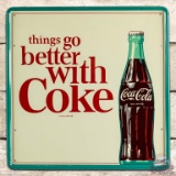 Things Go Better with Coke SST Sign w/ Bottle