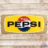 Enjoy Pepsi Cola SS Porcelain Sign w/ Bottlecap