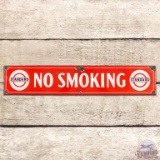 Standard No Smoking SS Porcelain Sign w/ Logo