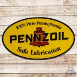 Pennzoil Safe Lubrication DST Sign w/ Red Bell Logo
