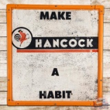 Make Hancock a Habit DST Sign in Frame w/ Rooster