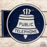 Public Telephone DST Flange Sign w/ Bell Logo