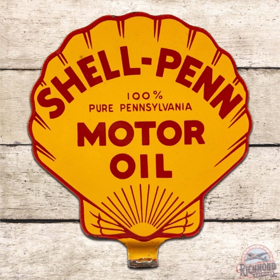 Shell Penn Pennsylvania Motor Oil DS Porcelain Lubester Sign