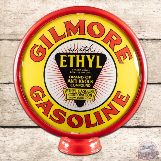 Gilmore Ethyl Gasoline 15" Gas Pump Globe Complete