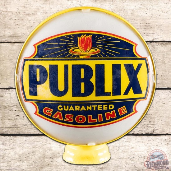 Rare Publix Guaranteed Gasoline 15" Gas Pump Globe Lens Single