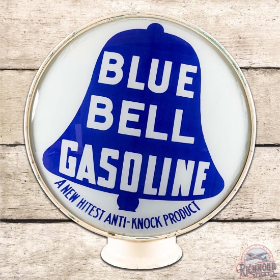 Rare Blue Bell Gasoline 15" Gas Pump Globe Complete