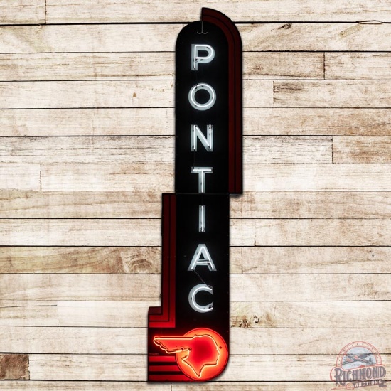 13' Pontiac Full Feather Vertical DS Porcelain Neon Sign