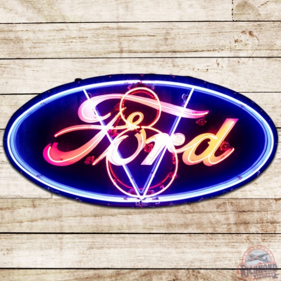 Ford V8 6' SS Porcelain Neon Sign