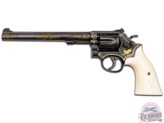 Exquisitely Engraved & Gold Inlay 1971 Smith & Wesson 17-3 .22 LR Double Action Revolver
