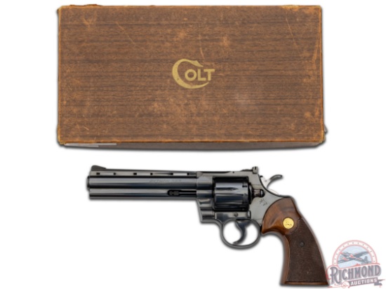 1969 Colt Python 6" Blued .357 Magnum Double Action Revolver in Original Box
