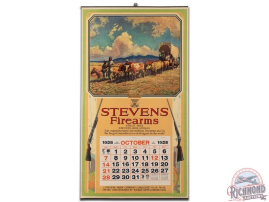 1922 Stevens Firearms "The Pioneers" Paper Calendar