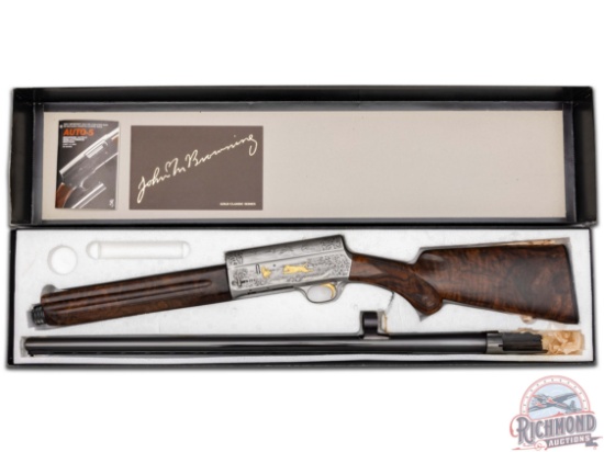 1986 Belgian Browning Auto-5 Gold Classic 12 Gauge Semi-Auto Shotgun in Original Box