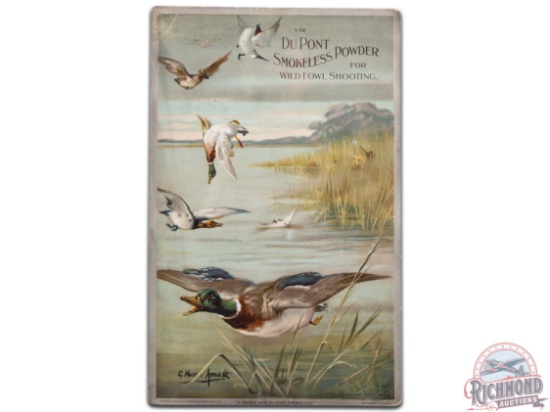 DuPont 1900 "A Double With DuPont Smokeless" for Wild Fowl Shooting Cardboard Sign