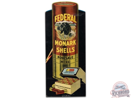 Federal Monark 12 Gauge Shells For Sale Here Cardboard Easel Back Countertop Display Sign