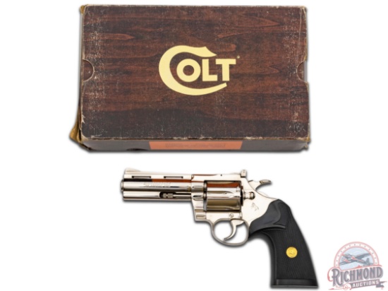 1976 Colt Diamondback 4" Nickel .38 Special Double Action Revolver in Original Box