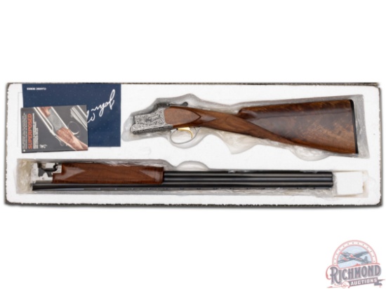 Engraved 1978 Browning Superposed Classic 20 Gauge O/U Shotgun 1 of 5000 & Box by R. Wilmotte