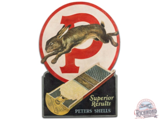 Peters Shells Superior Results Die Cut Cardboard Sign