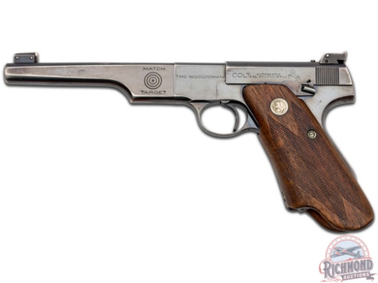 1938 Colt Woodsman Bullseye Match Target .22 LR Semi-Automatic Pistol with Elephant Ear Grips