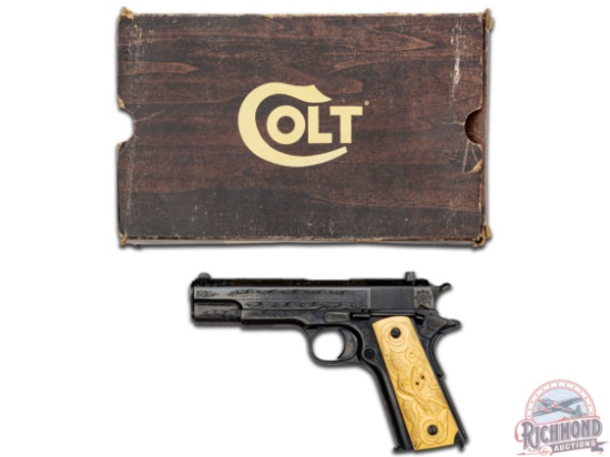 Engraved Custom 1915 Colt Government WWI Era RAF Contract 1911 w/ ACE .22 LR Conversion Kit