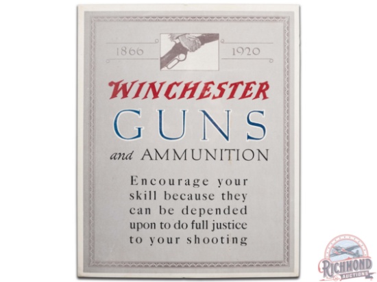 Winchester Guns & Ammunition Cardboard Easel Back Countertop Display Sign