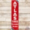 1961 Atlas Tires Accessories Batteries SS Tin Sign
