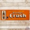 1948 Feel Fresh! Drink Orange Crush Emb. SS Tin Sign w/ Crushy & Bottle