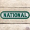 National Oil Co. SS Porcelain Gas Pump Plate Sign 
