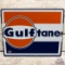 Gulftane SS Porcelain Gas Pump Plate Sign w/ Large Logo