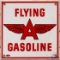 Flying A Gasoline SS Porcelain Pump Plate Sign w/ logo